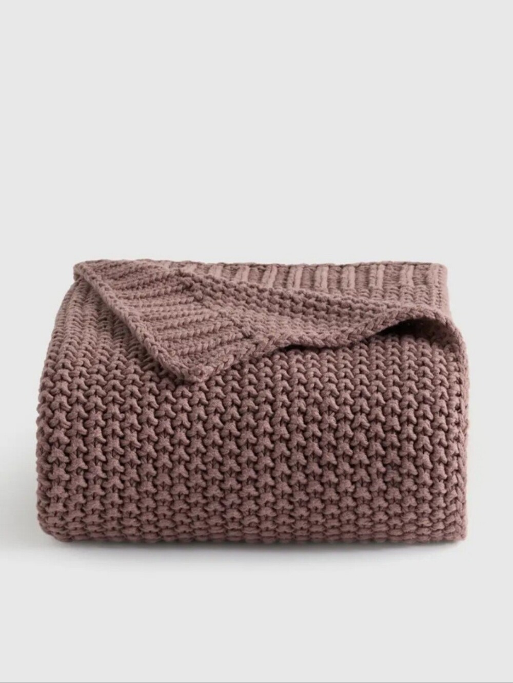 Quince Cotton Fisherman Throw - Fig